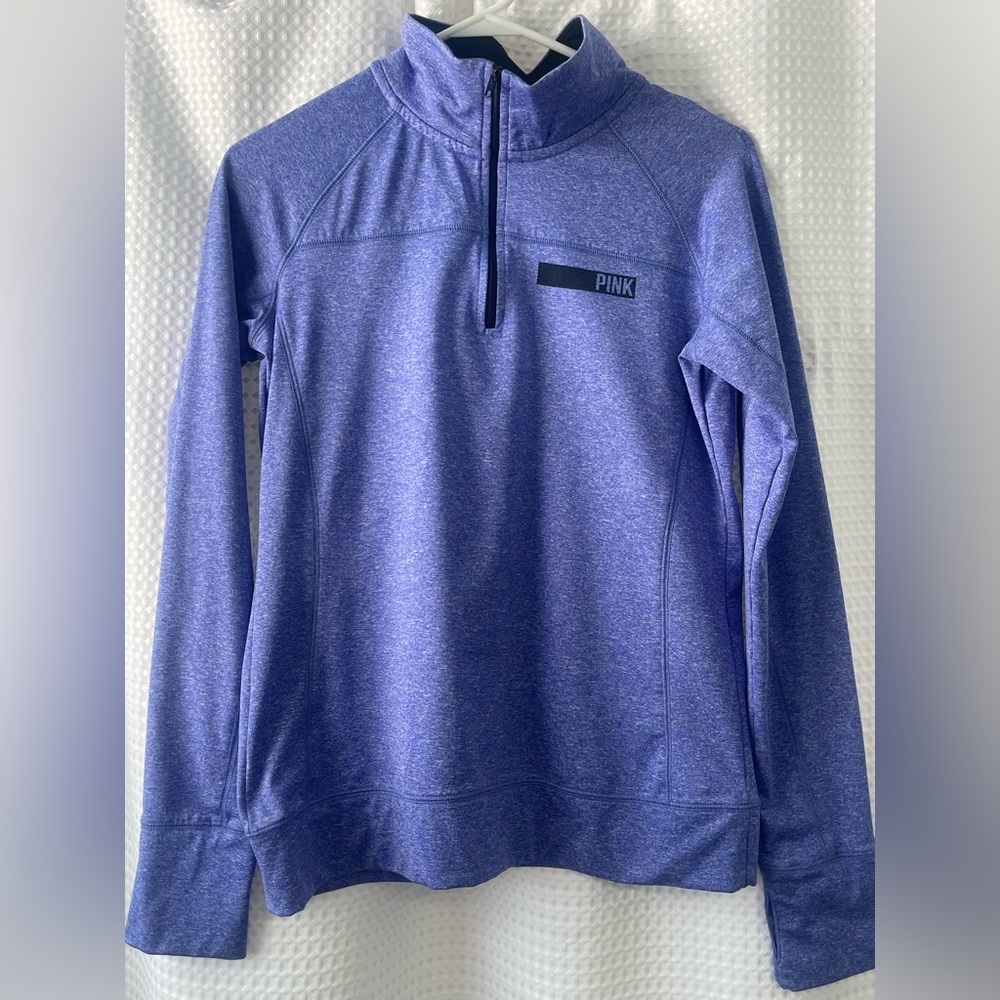Victoria's Secret PINK Blue and Black Quarter-Zip